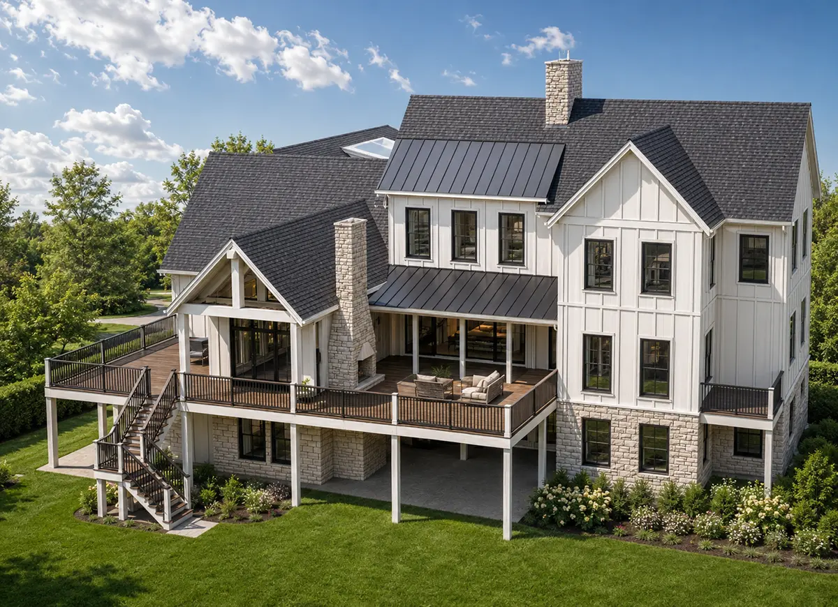 Main Images 3 – 2-Story House Plan with Basement 5013 ft²: 5 Beds, 5.5 Baths, Open Floor Plan, 3-Car Garage — 47001R