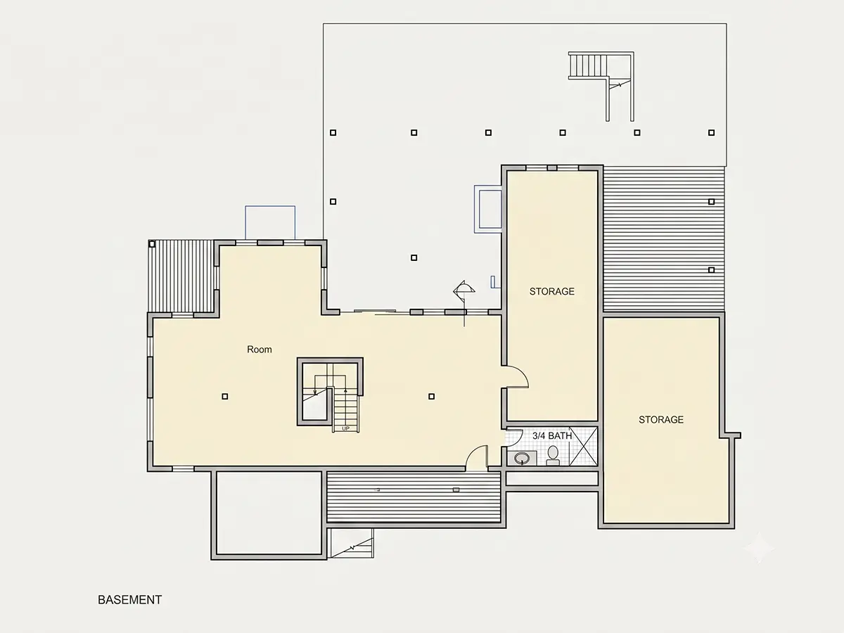 Basement 9 – 2-Story House Plan with Basement 5013 ft²: 5 Beds, 5.5 Baths, Open Floor Plan, 3-Car Garage — 47001R