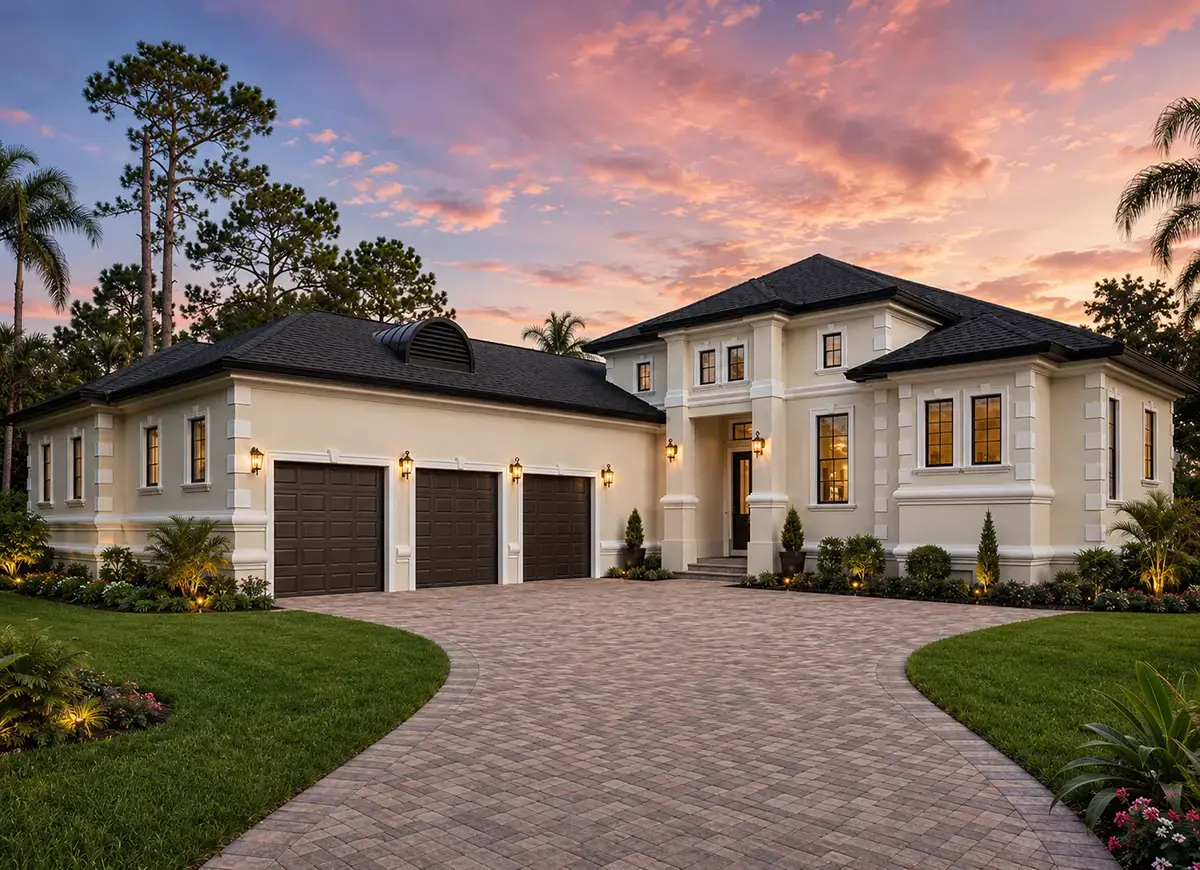 Main Images 3 – 1-Story House Plan 3061 ft²: 4 Beds, Home Office, 3.5 Baths, Open Floor Plan, 3-Car Garage — 91480R