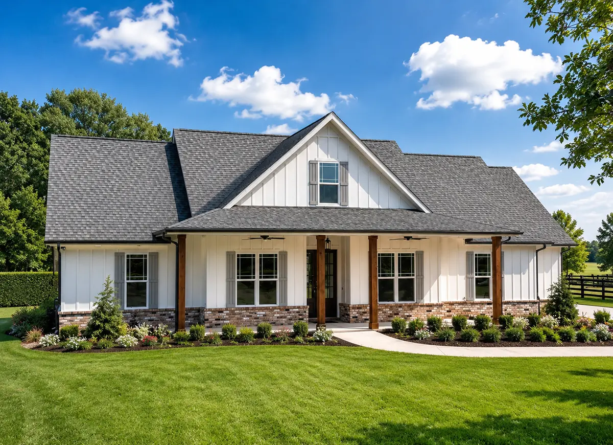 Main Images 2 – 1-Story House Plan 1993 ft²: 3 Beds, 2.5 Baths, Open Floor Plan, 2-Car Garage — 49216R