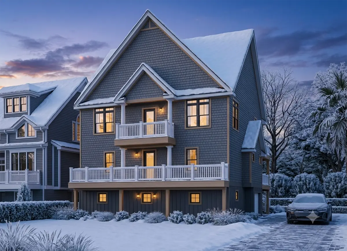Main Images 5 – 3-Story House Plan 2624 ft²: 6 Beds, 5.5 Baths, Open Floor Plan, 4-Car Garage — 53825R