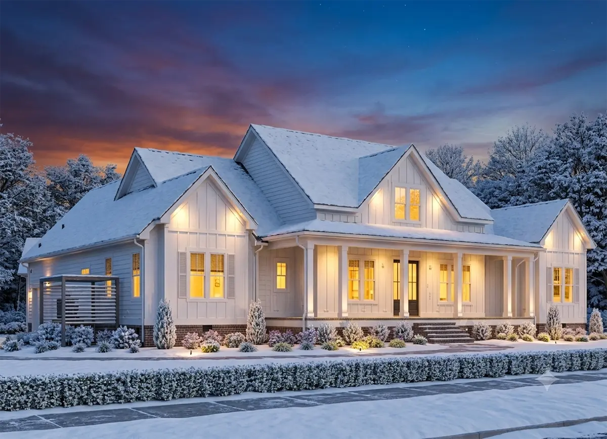 1-Story House Plan 2508 ft²: 4 Beds, Home Office, 3.5 Baths, Open Floor Plan, 3-Car Garage