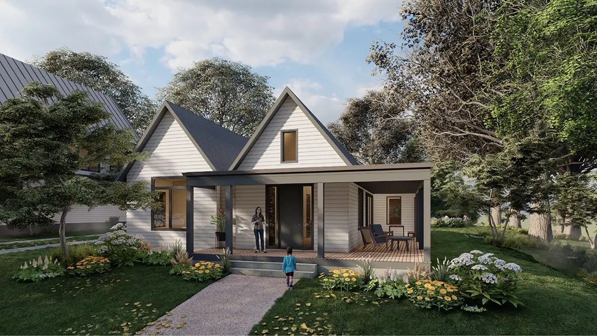 1-Story House Plan 1953 ft²: 3 Beds, 2 Baths, Open Floor Plan, without Garage