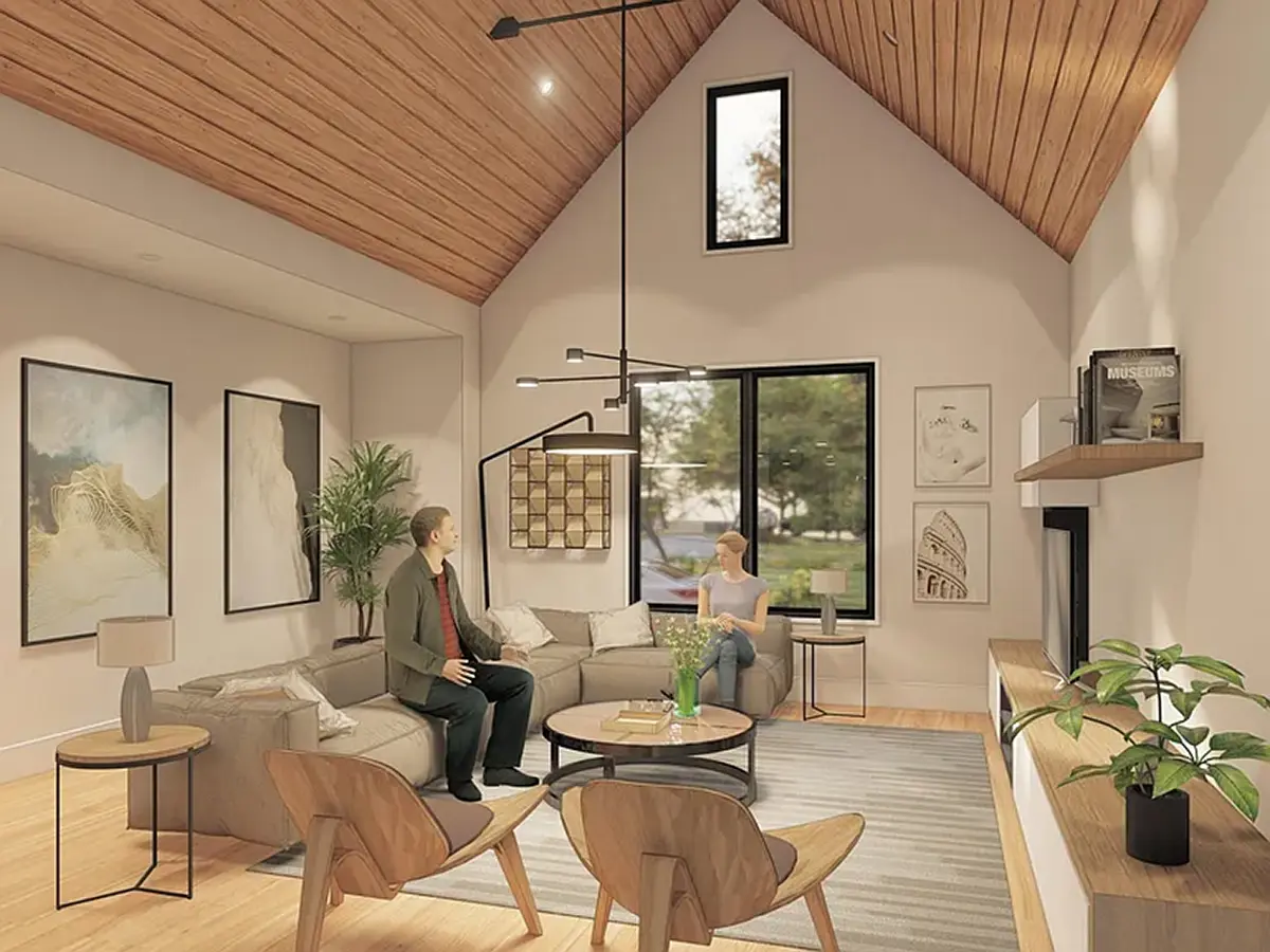 1-Story House Plan 1953 ft²: 3 Beds, 2 Baths, Open Floor Plan, without Garage