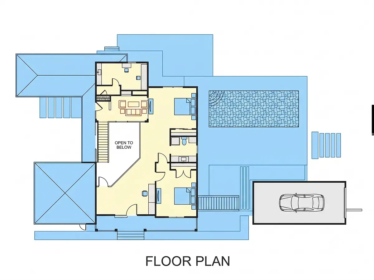 Second Floor 9 – 1-Story House Plan 3730 ft²: 4 Beds, Home Office, 5.5 Baths, Open Floor Plan, 2-Car Garage — 13794R