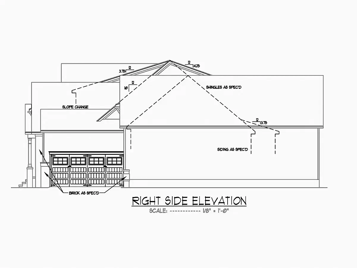 1.5-Story House Plan 4736 ft²: 4 Beds, Home Office, 4.5 Baths, Open Floor Plan, 3-Car Garage