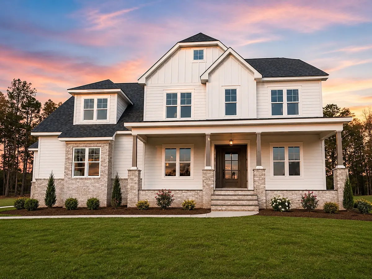 2-Story House Plan 3668 ft²: 5 Beds, Home Office, 4 Baths, Open Floor Plan, 2-Car Garage