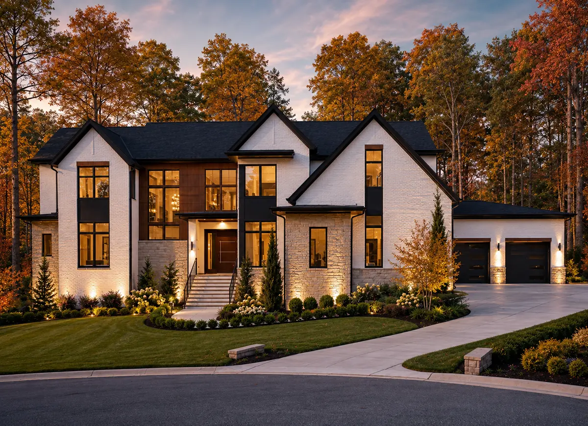 Main Images 4 – 2-Story House Plan 6261 ft²: 4 Beds, Home Office, 5.5 Baths, Open Floor Plan, 4-Car Garage — 93555R