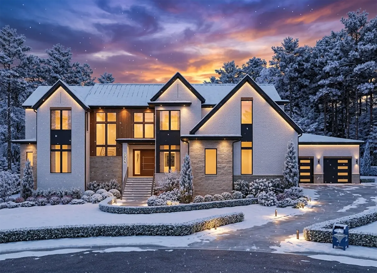 Main Images 3 – 2-Story House Plan 6261 ft²: 4 Beds, Home Office, 5.5 Baths, Open Floor Plan, 4-Car Garage — 93555R