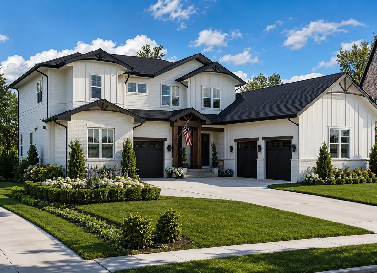 2-Story House Plan 3800 ft²: 4 Beds, Home Office, 4.5 Baths, Open Floor Plan, 3-Car Garage
