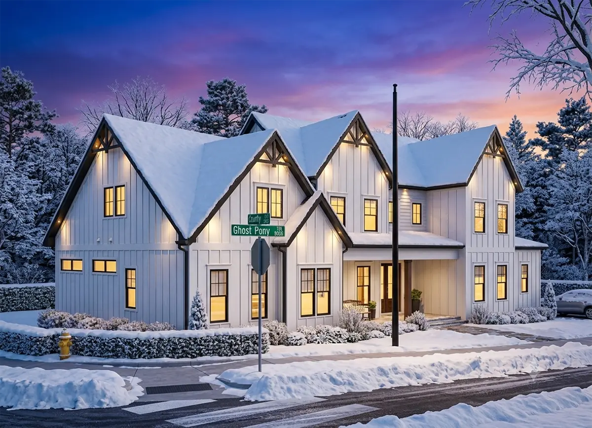 2-Story House Plan with Basement 4664 ft²: 4 Beds, Home Office, 5 Baths, Open Floor Plan, 2-Car Garage