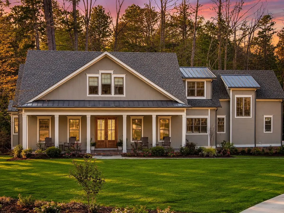 1.5-Story House Plan 4697 ft²: 4 Beds, Home Office, 4 Baths, Open Floor Plan, 3-Car Garage