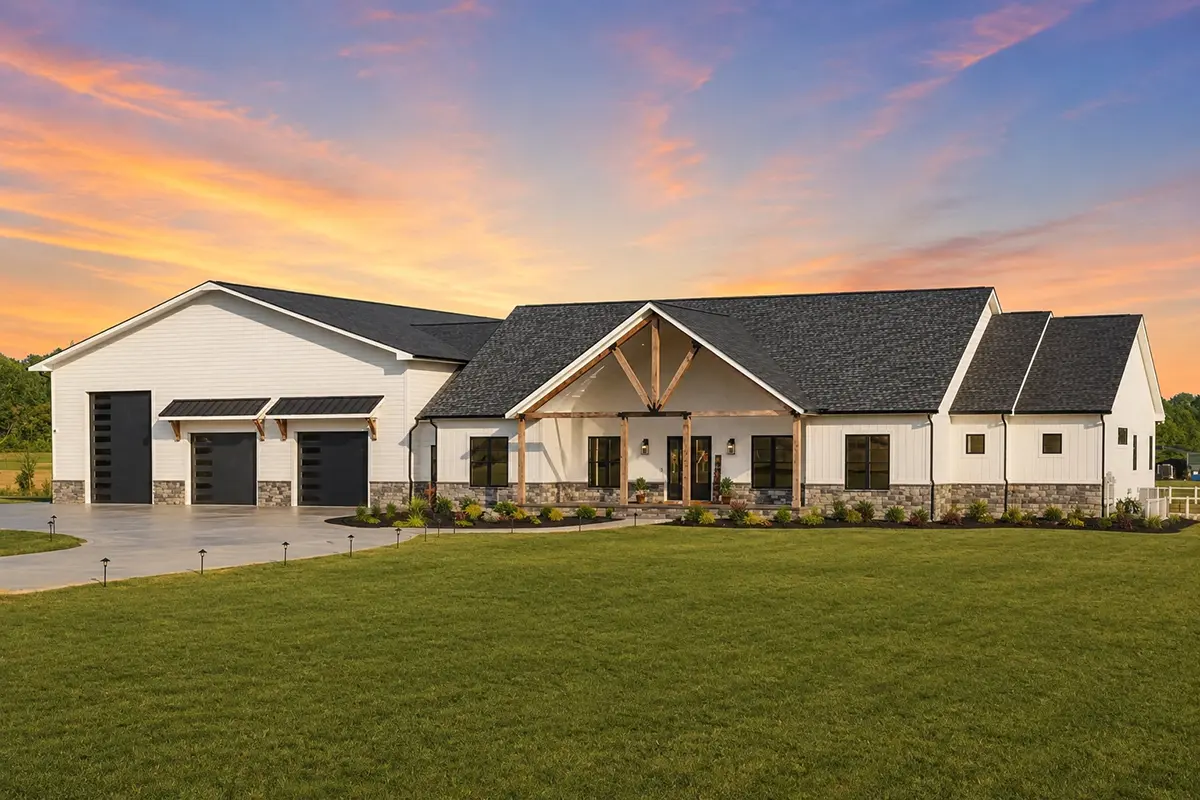 1-Story House Plan 4038 ft²: 3 Beds, Home Office, 4.5 Baths, Open Floor Plan, 3-Car Garage