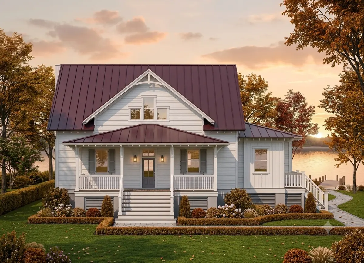 1.5-Story House Plan 2384 ft²: 3 Beds, 3.5 Baths, Open Floor Plan, without Garage