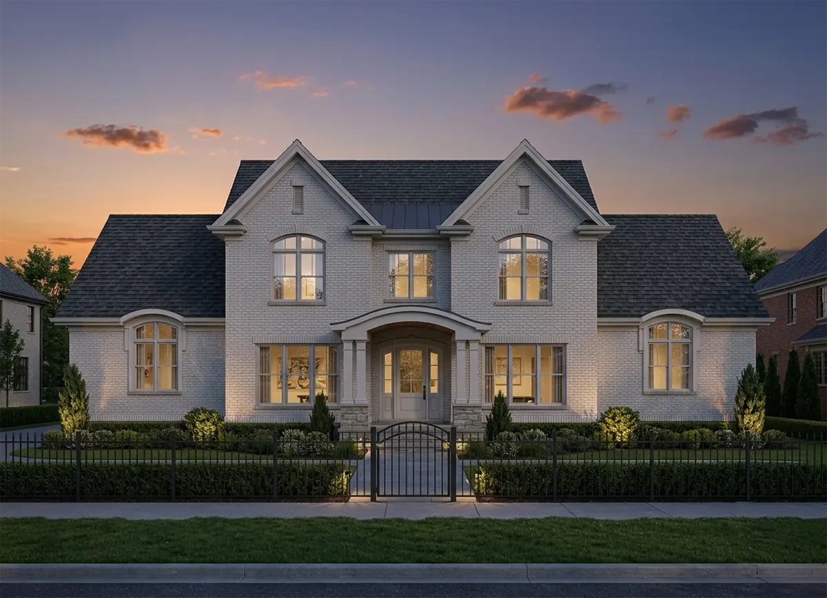 Main Images 3 – 2-Story House Plan 4500 ft²: 4 Beds, Home Office, 4 Baths, Open Floor Plan, 4-Car Garage — 12065R