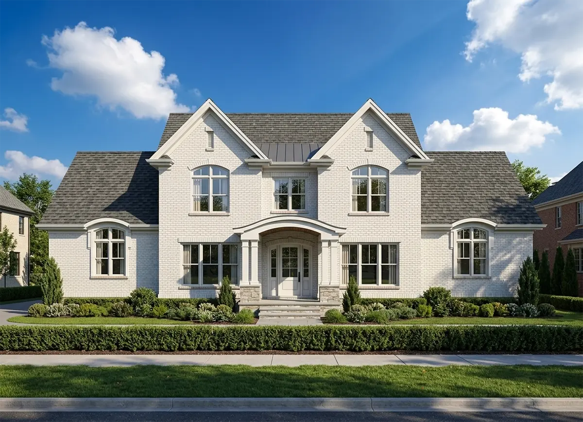 Main Images 2 – 2-Story House Plan 4500 ft²: 4 Beds, Home Office, 4 Baths, Open Floor Plan, 4-Car Garage — 12065R
