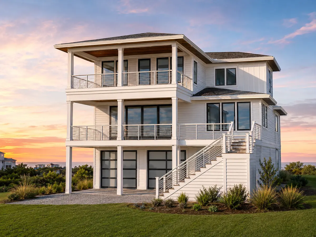 Main Images 3 – 3-Story House Plan 3275 ft²: 4 Beds, Home Office, 4.5 Baths, Open Floor Plan, 4-Car Garage — 34940R