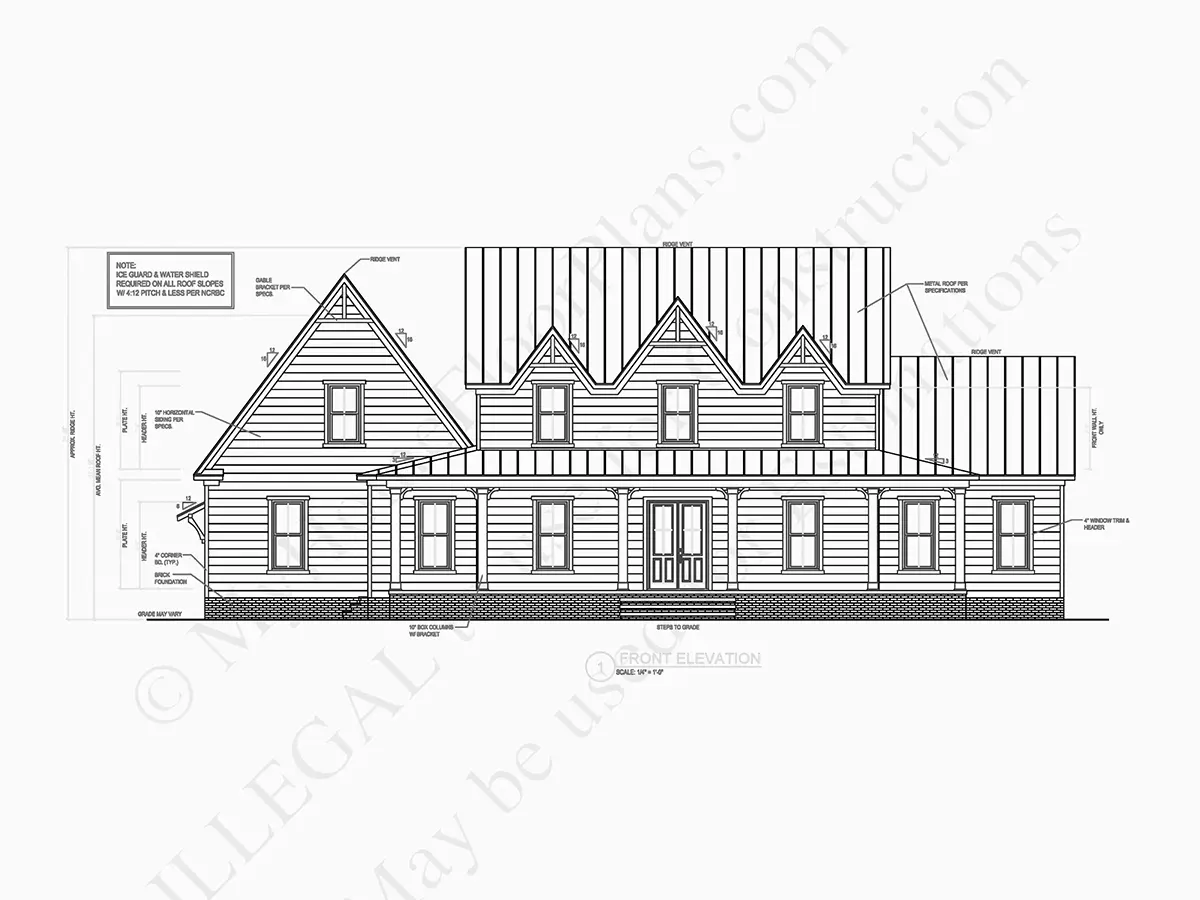 1.5-Story House Plan 2821 ft²: 3 Beds, 4 Baths, Open Floor Plan, 2-Car Garage