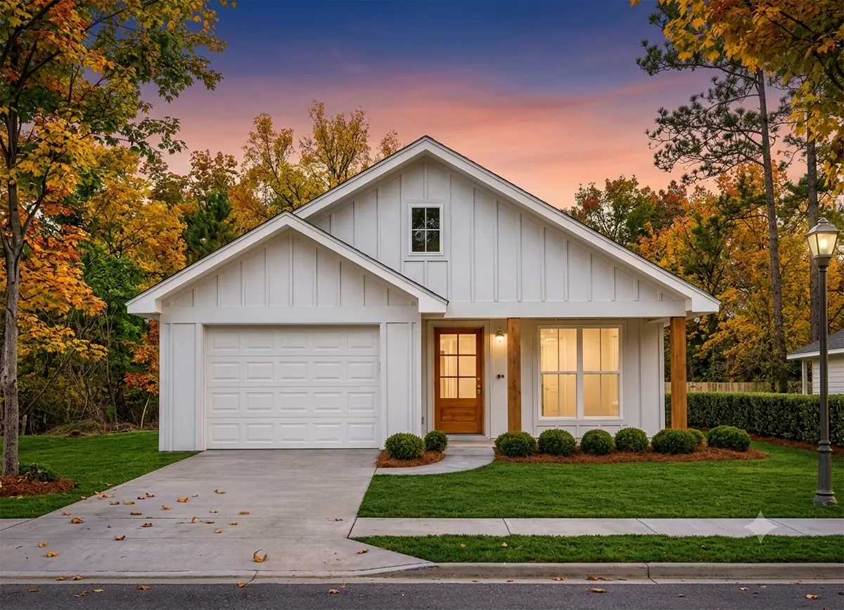 1-Story House Plan 1292 ft²: 3 Beds, 2 Baths, Open Floor Plan, 1-Car Garage