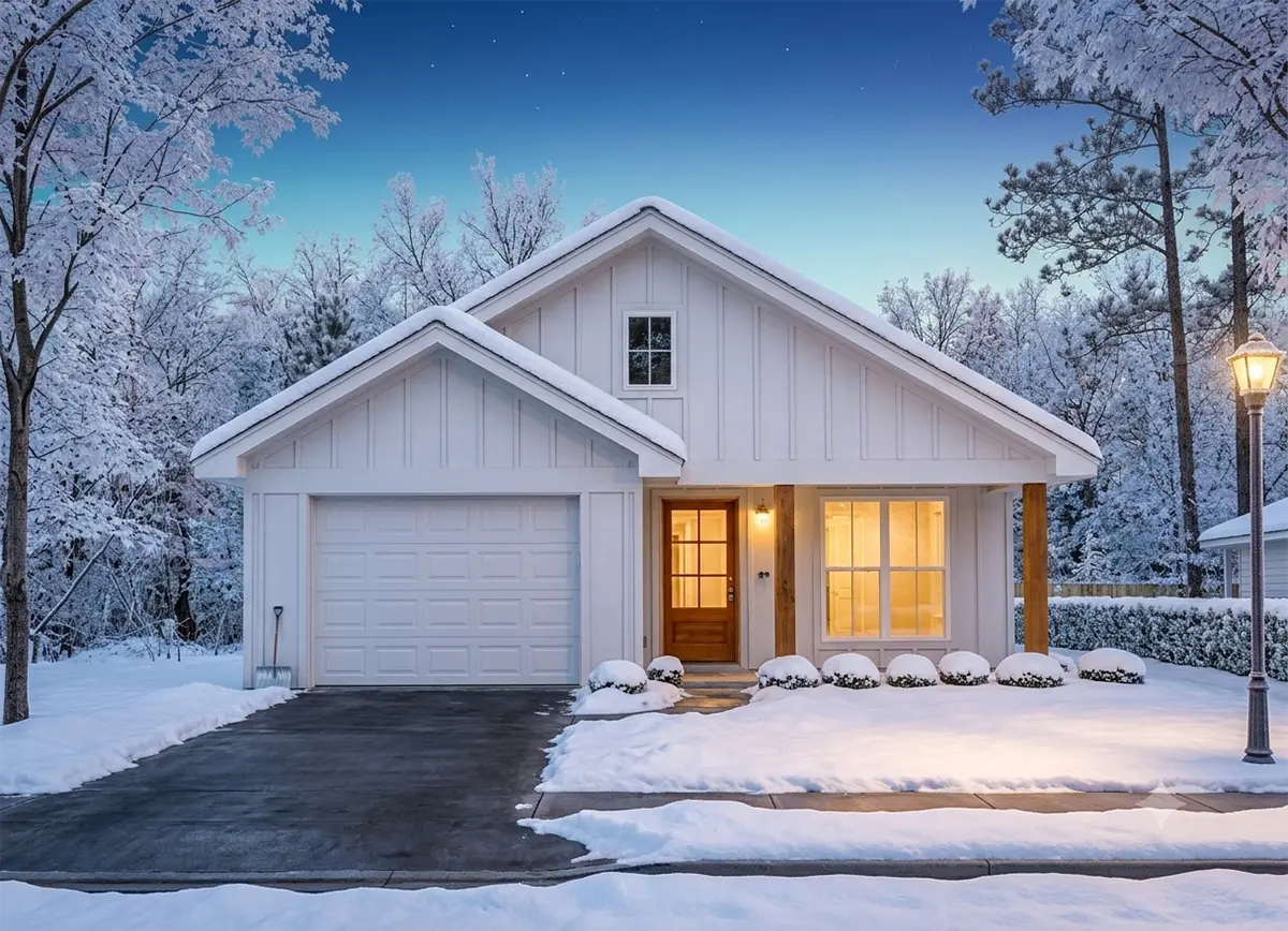 1-Story House Plan 1292 ft²: 3 Beds, 2 Baths, Open Floor Plan, 1-Car Garage