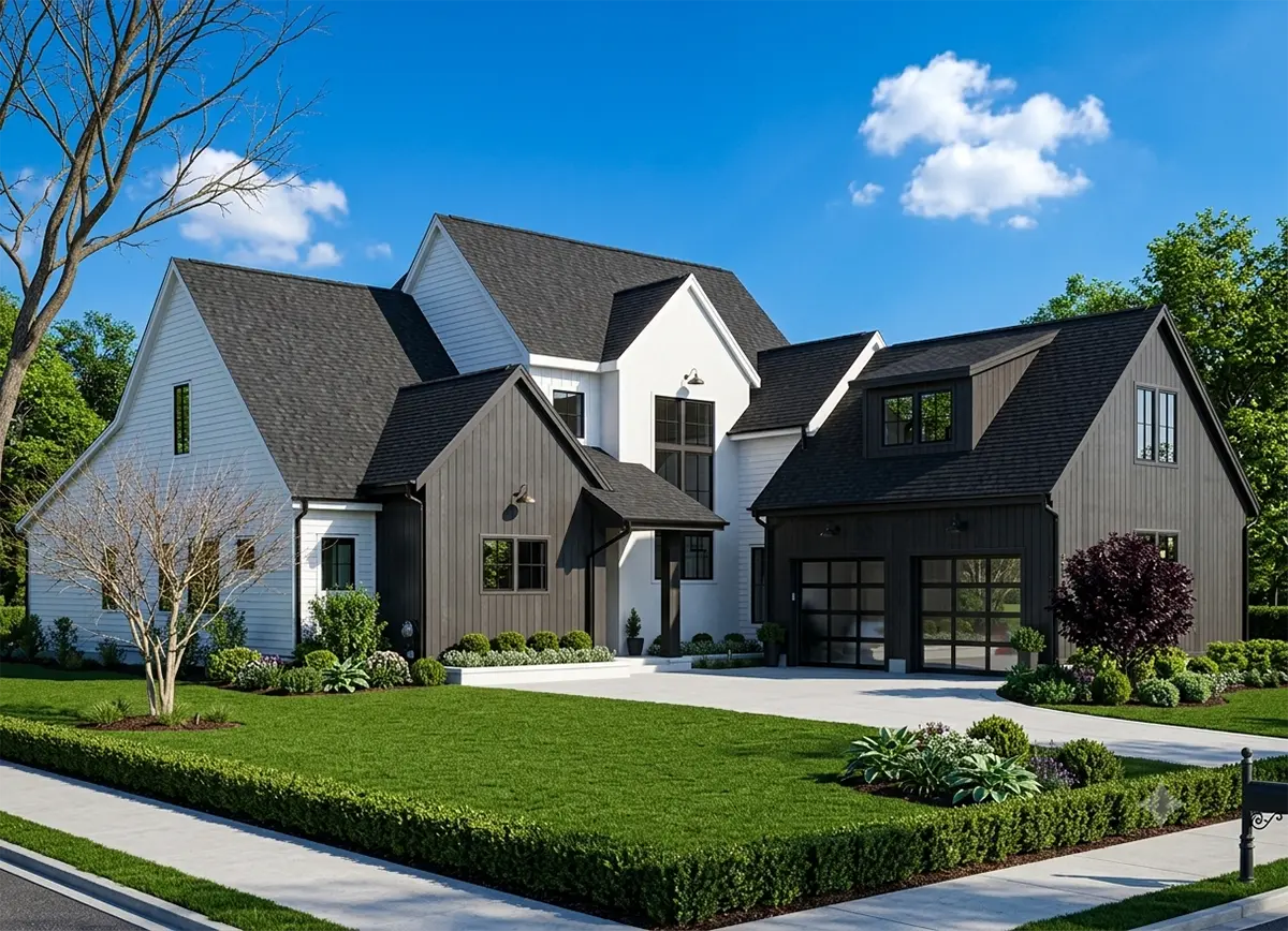 Main Images 3 – 1.5-Story House Plan 3625 ft²: 3 Beds, 3.5 Baths, Open Floor Plan, 2-Car Garage — 14013R