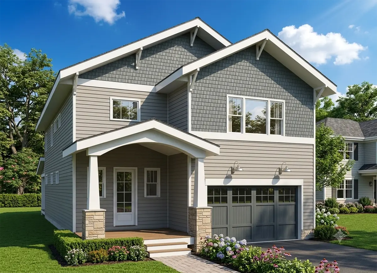 Main Images 2 – 2-Story House Plan 2470 ft²: 3 Beds, 2.5 Baths, Open Floor Plan, 2-Car Garage — 47889R