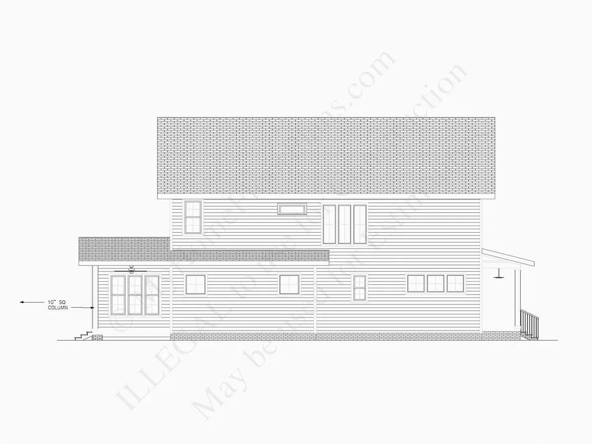 2-Story House Plan 3908 ft²: 4 Beds, Home Office, 4.5 Baths, Open Floor Plan, 3-Car Garage