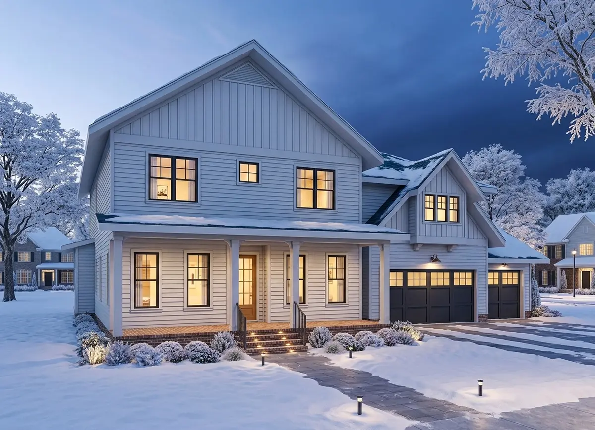 2-Story House Plan 3908 ft²: 4 Beds, Home Office, 4.5 Baths, Open Floor Plan, 3-Car Garage