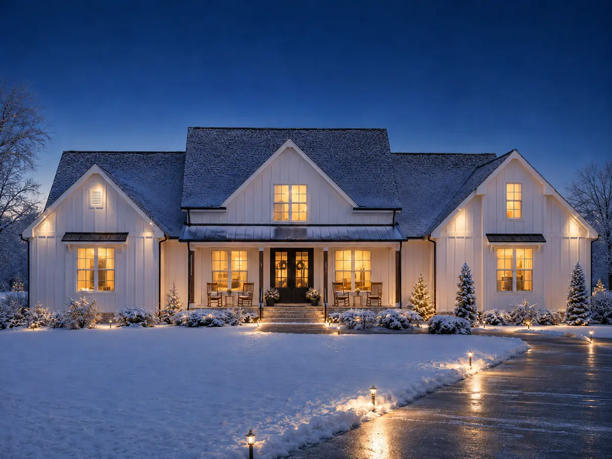1-Story House Plan 2992 ft²: 3 Beds, Home Office, 5 Baths, Open Floor Plan, 3-Car Garage