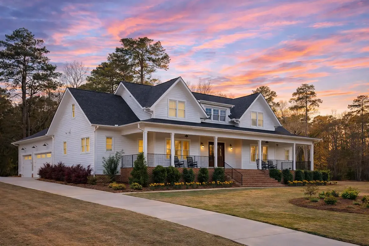 Main Images 2 – 1.5-Story House Plan 3669 ft²: 4 Beds, Home Office, 4.5 Baths, Open Floor Plan, 3-Car Garage — 36061R