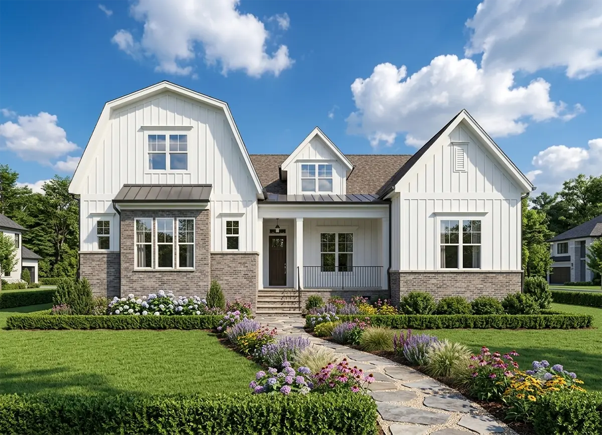 Main Images 2 – 1.5-Story House Plan 3062 ft²: 4 Beds, 3.5 Baths, Open Floor Plan, 2-Car Garage — 97890R