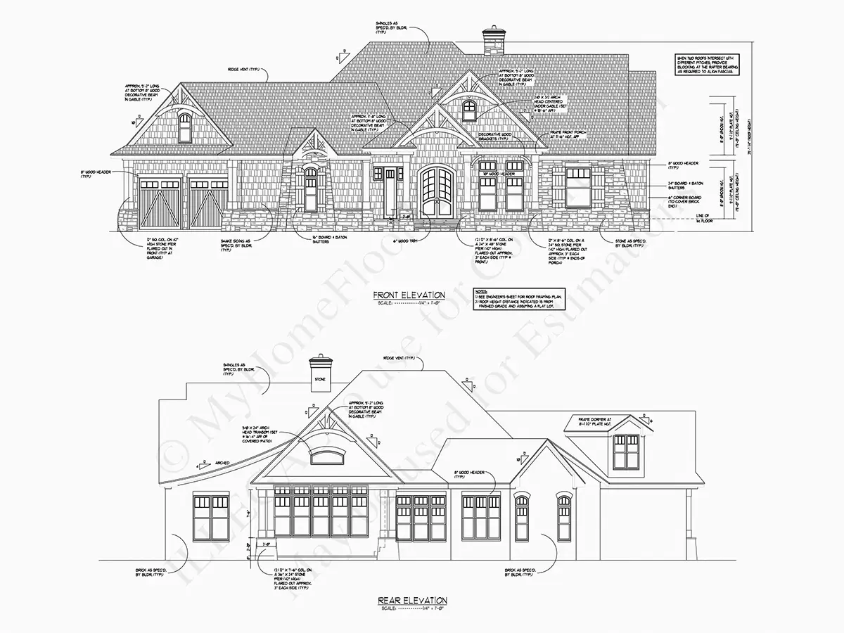 1-Story House Plan 3237 ft²: 4 Beds, Home Office, 3.5 Baths, Open Floor Plan, 2-Car Garage