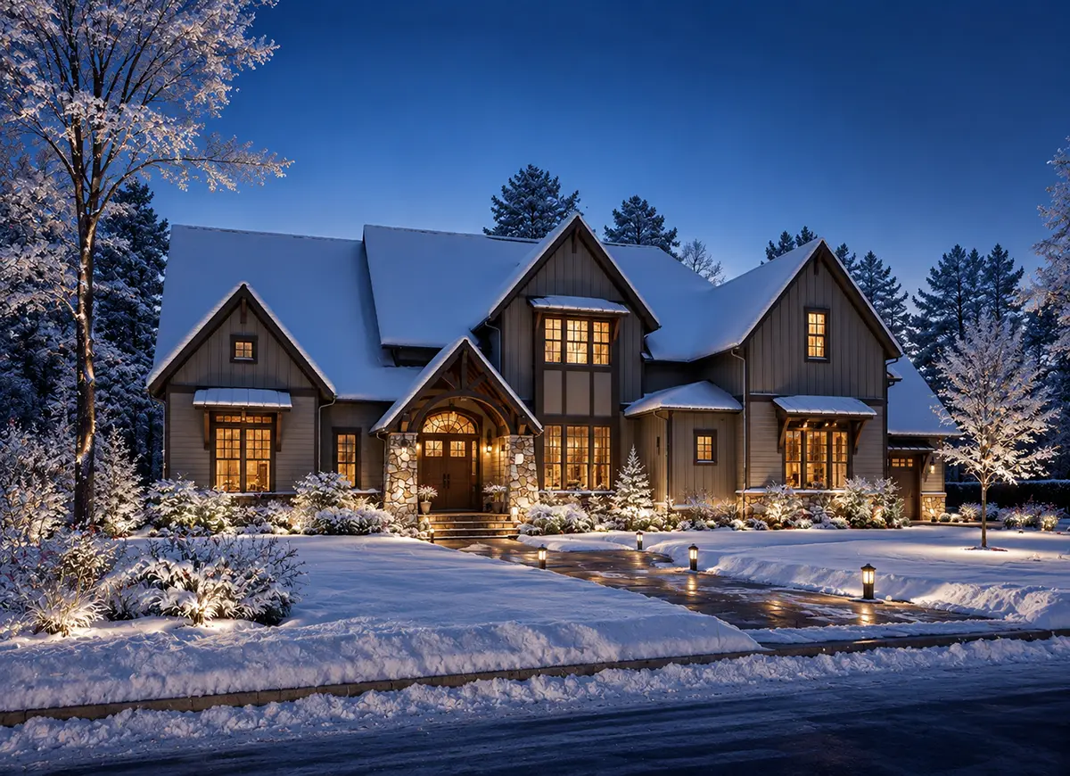 2-Story House Plan 4403 ft²: 4 Beds, Home Office, 4.5 Baths, Open Floor Plan, 4-Car Garage
