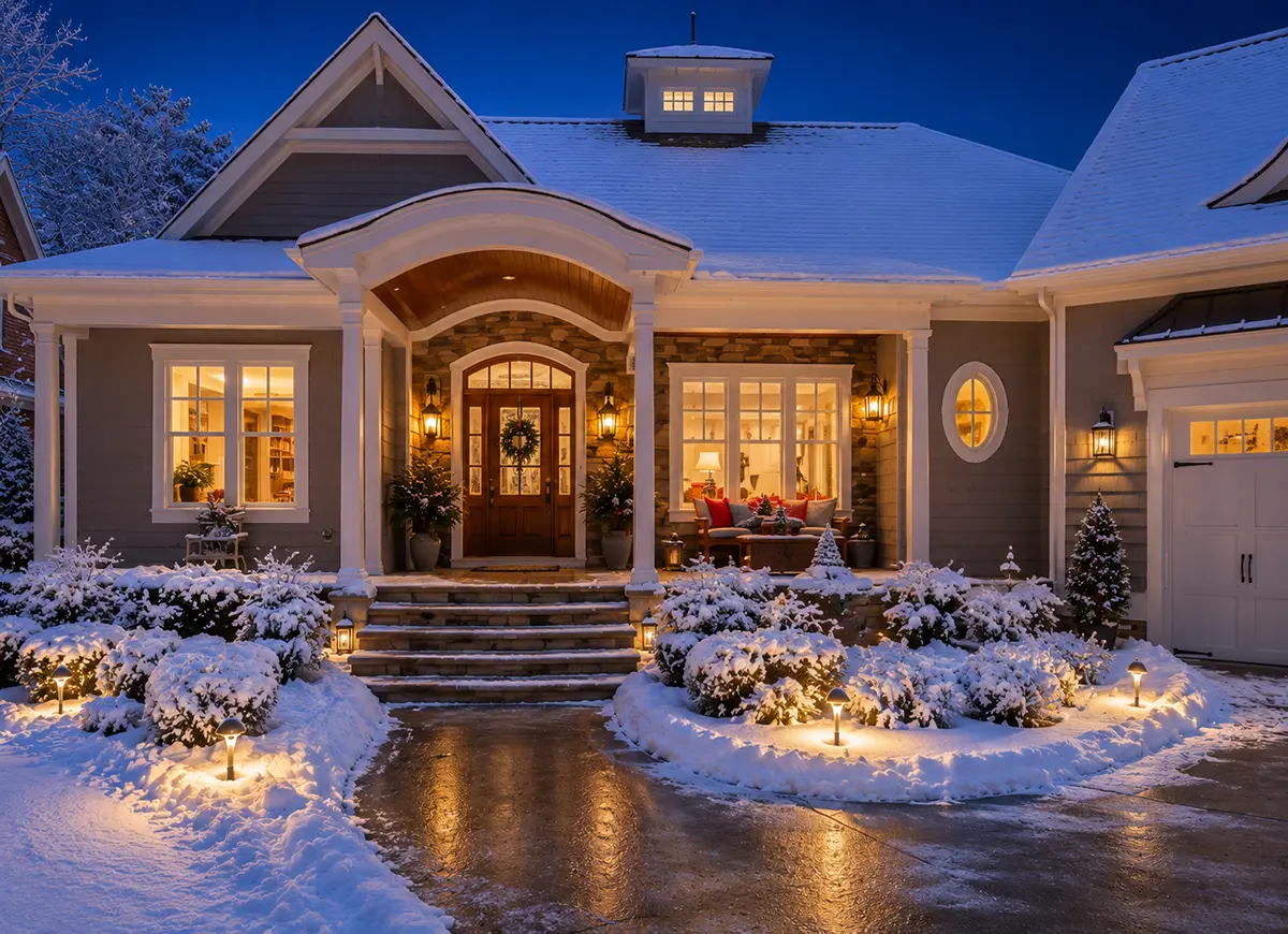 1.5-Story House Plan 3657 ft²: 3 Beds, Home Office, 3.5 Baths, Open Floor Plan, 2-Car Garage