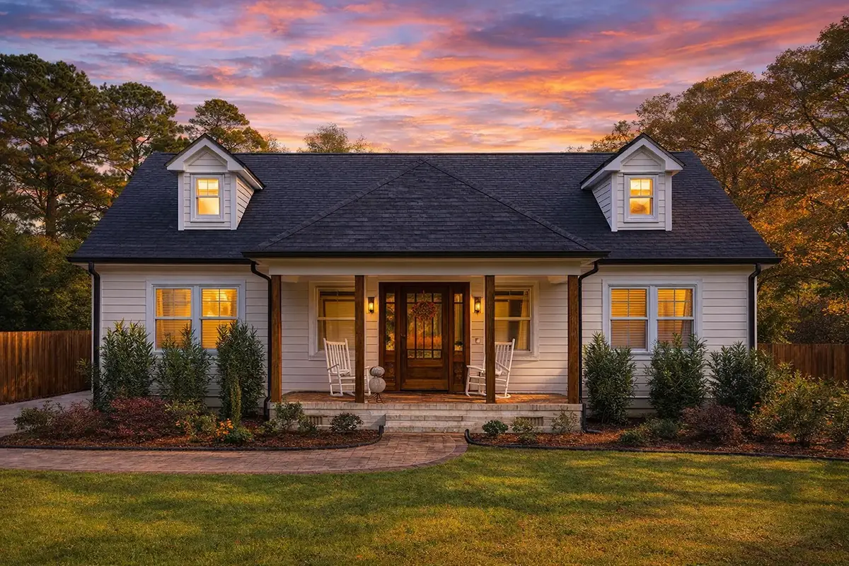 1.5-Story House Plan 2410 ft²: 4 Beds, 3 Baths, Open Floor Plan, without Garage