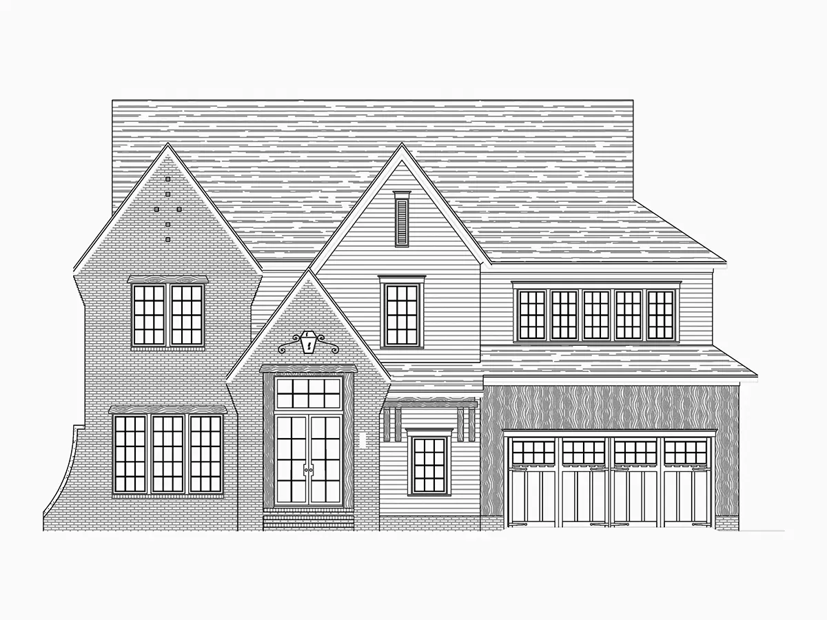 2-Story House Plan 5004 ft²: 5 Beds, 4.5 Baths, Open Floor Plan, 2-Car Garage