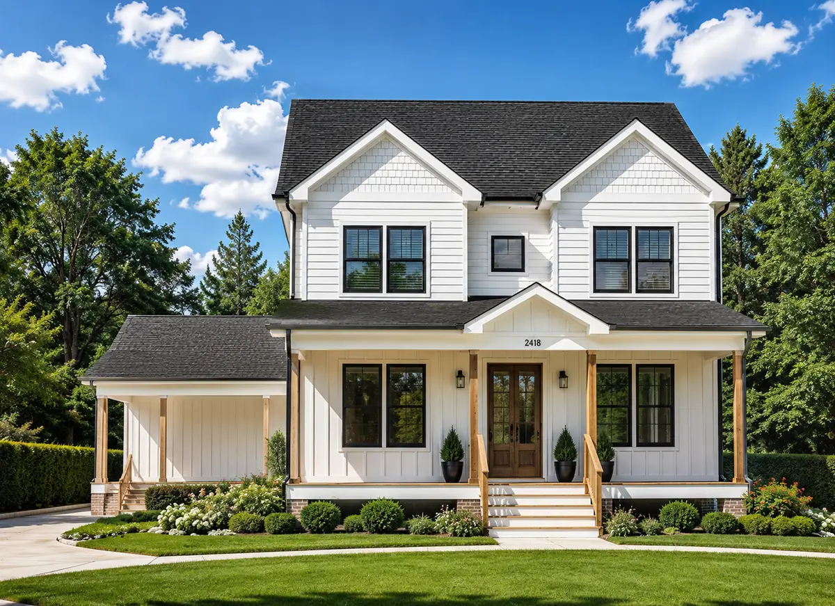 2-Story House Plan 2551 ft²: 4 Beds, Home Office, 4.5 Baths, Open Floor Plan, 2-Car Garage