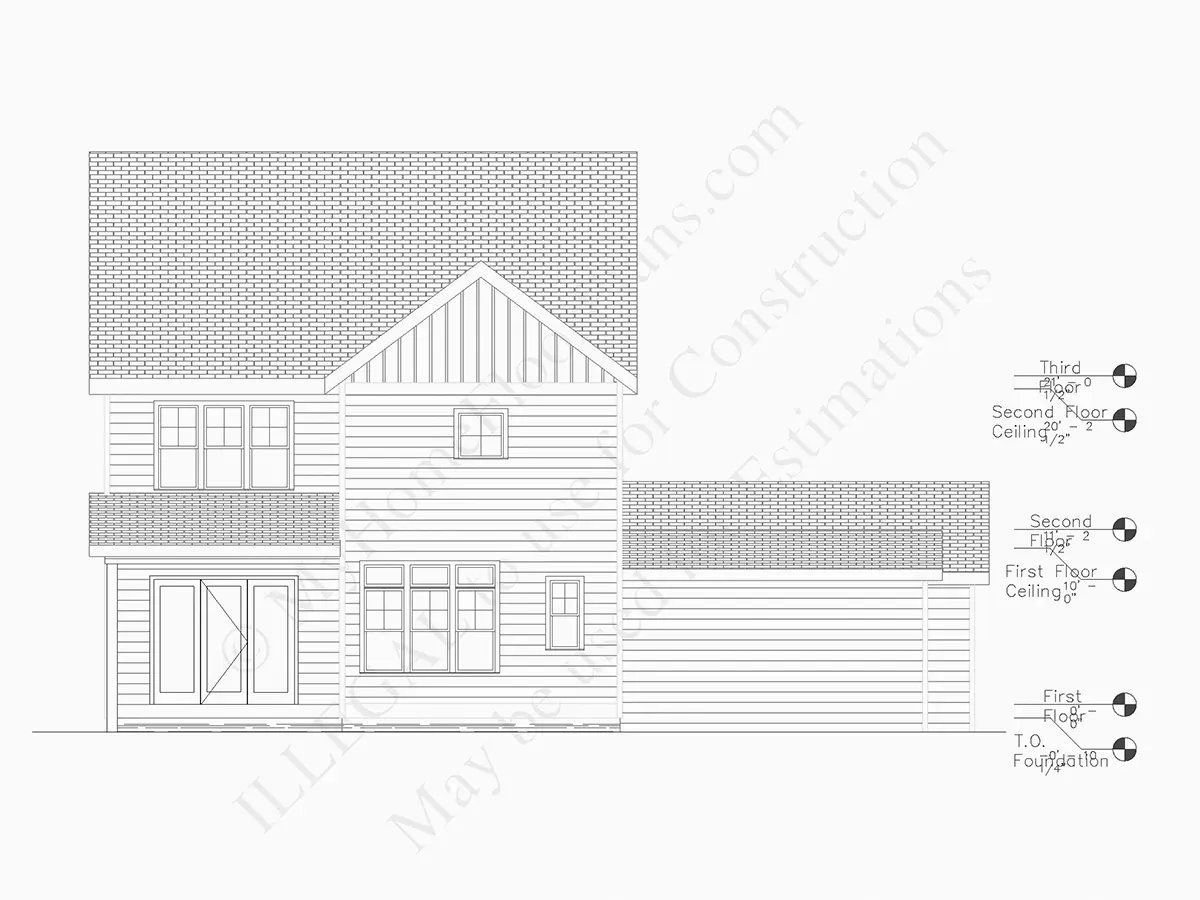 2-Story House Plan 2551 ft²: 4 Beds, Home Office, 4.5 Baths, Open Floor Plan, 2-Car Garage