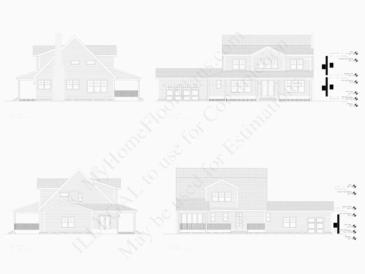 2-Story House Plan 2750 ft²: 4 Beds, 3.5 Baths, Open Floor Plan, 2-Car Garage