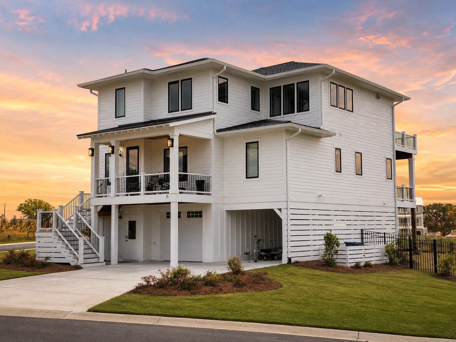 3-Story House Plan 2546 ft²: 3 Beds, Home Office, 3 Baths, Open Floor Plan, 1-Car Garage