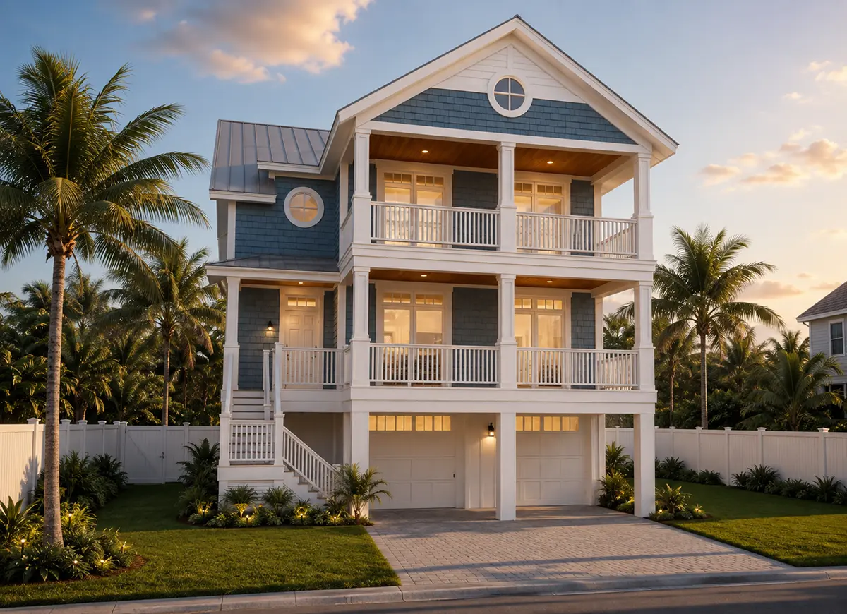 3-Story House Plan 3606 ft²: 5 Beds, 5.5 Baths, Open Floor Plan, 4-Car Garage