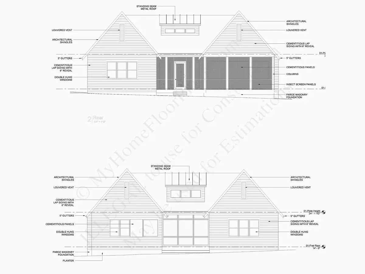 1-Story House Plan 2168 ft²: 3 Beds, Home Office, 2 Baths, Open Floor Plan, 2-Car Garage