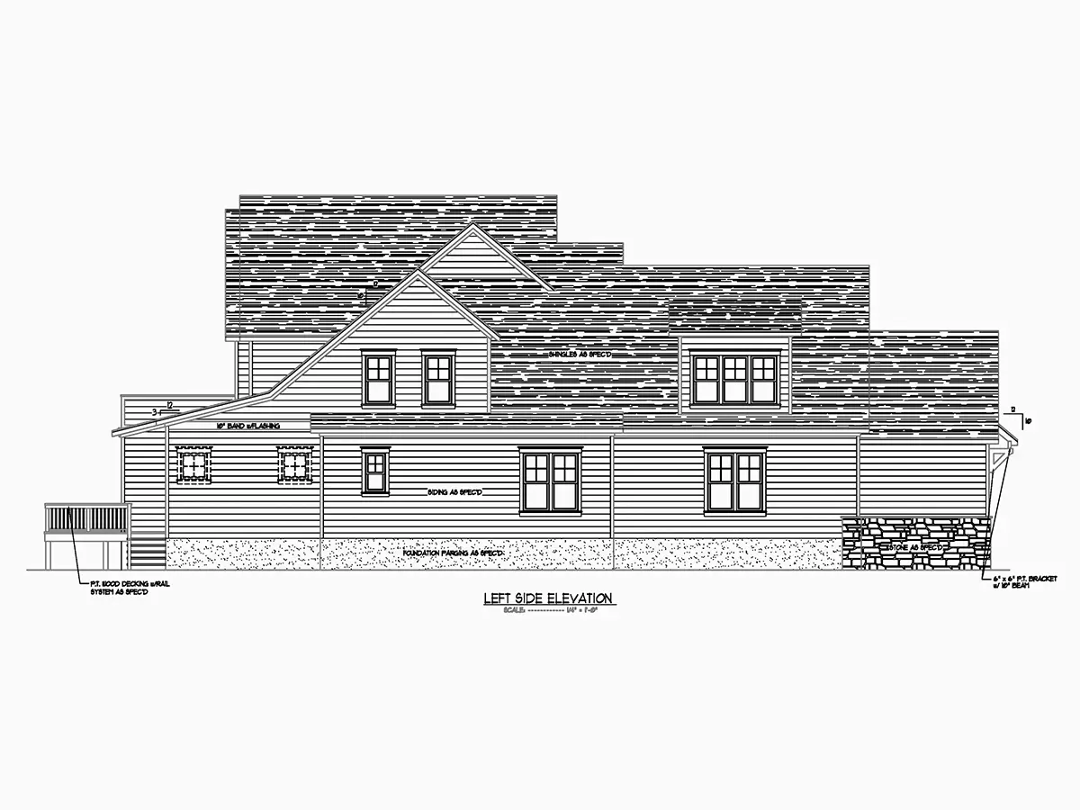 1.5-Story House Plan 4343 ft²: 3 Beds, Home Office, 4.5 Baths, Open Floor Plan, 3-Car Garage