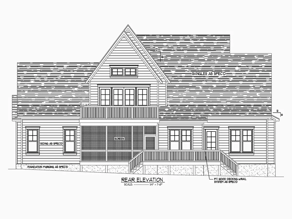 1.5-Story House Plan 4343 ft²: 3 Beds, Home Office, 4.5 Baths, Open Floor Plan, 3-Car Garage
