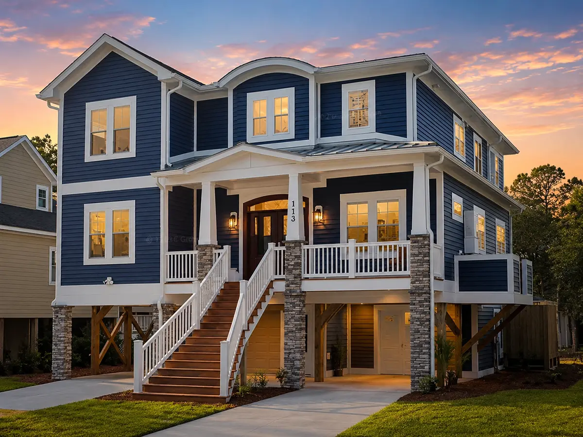 3-Story House Plan 2744 ft²: 4 Beds, 4 Baths, Open Floor Plan, 4-Car Garage