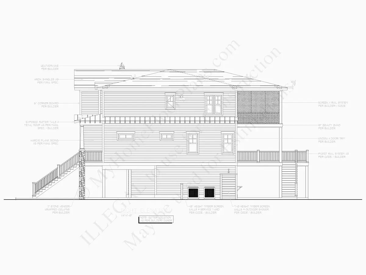 3-Story House Plan 2744 ft²: 4 Beds, 4 Baths, Open Floor Plan, 4-Car Garage