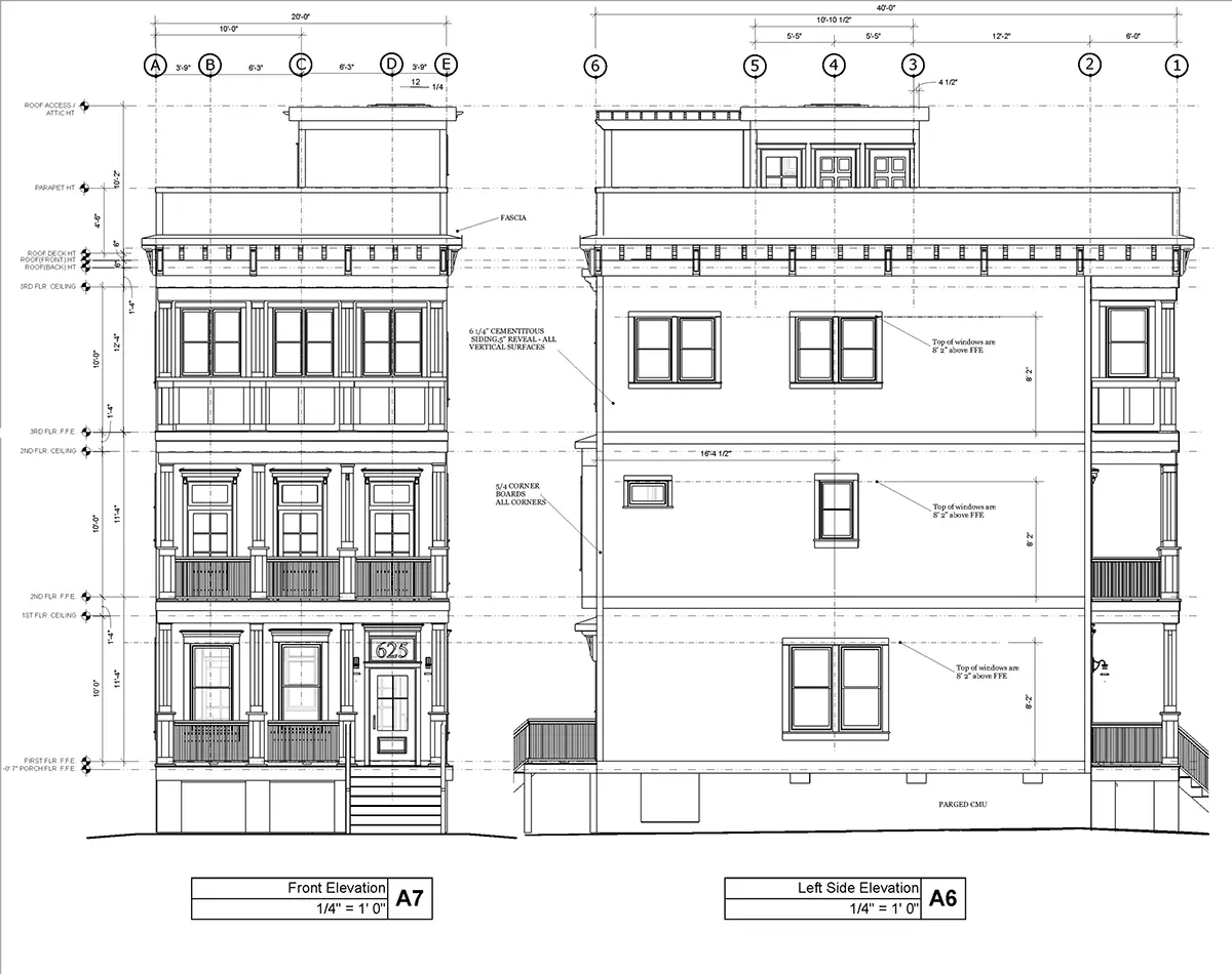 3-Story House Plan 2269 ft²: 3 Beds, Home Office, 2.5 Baths, Open Floor Plan, without Garage