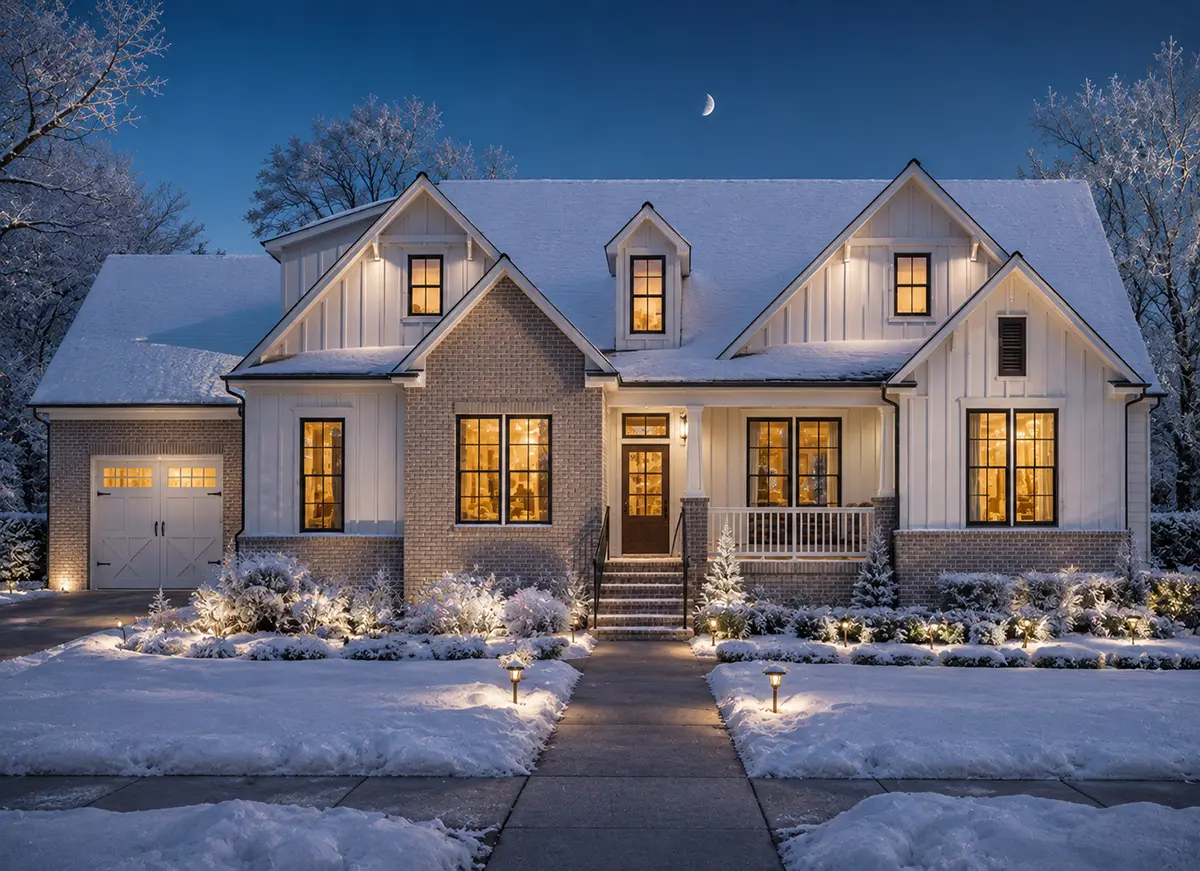 1.5-Story House Plan 2983 ft²: 3 Beds, Home Office, 3.5 Baths, Open Floor Plan, 3-Car Garage
