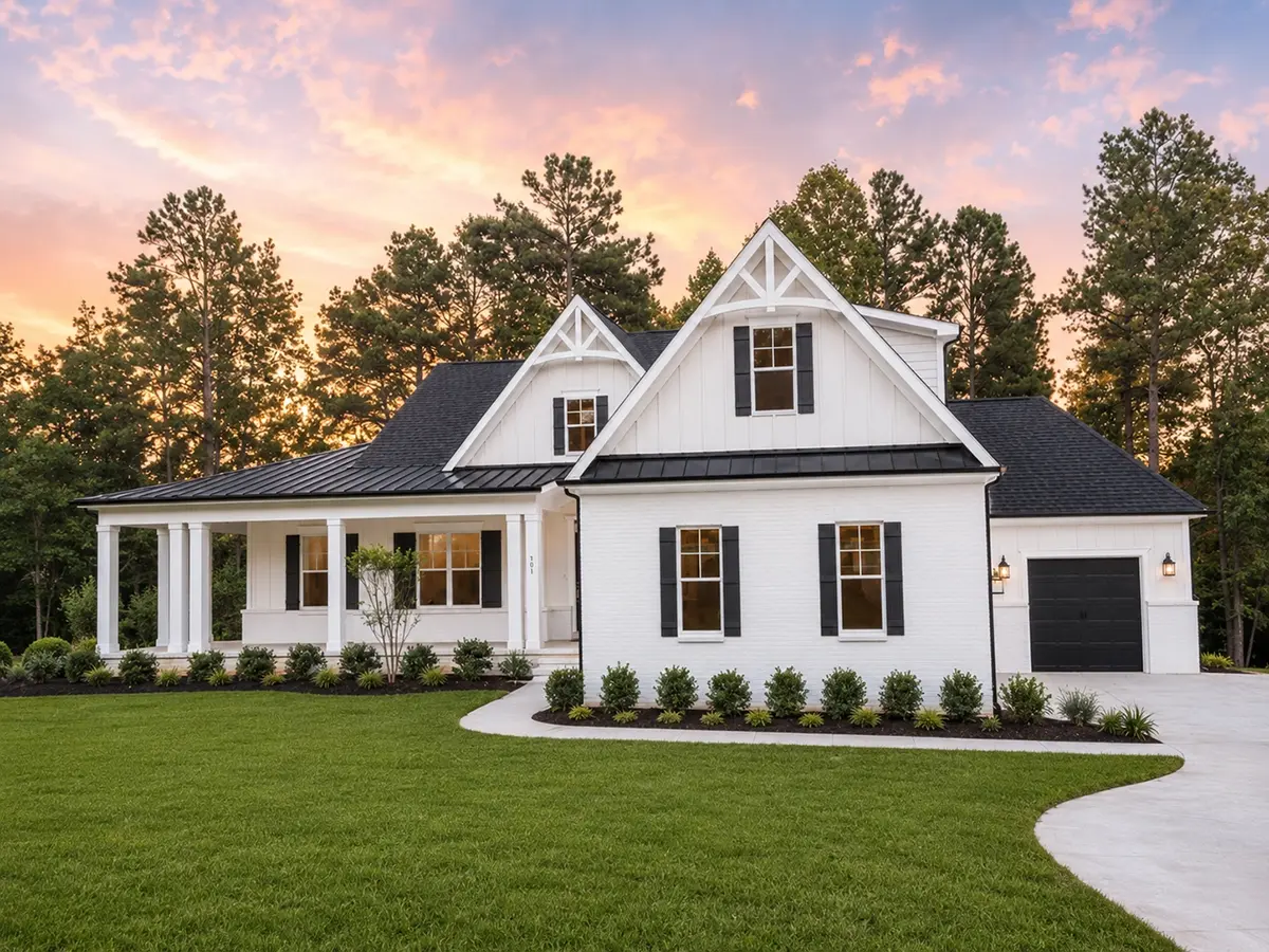 1.5-Story House Plan 3198 ft²: 4 Beds, Home Office, 3.5 Baths, Open Floor Plan, 3-Car Garage