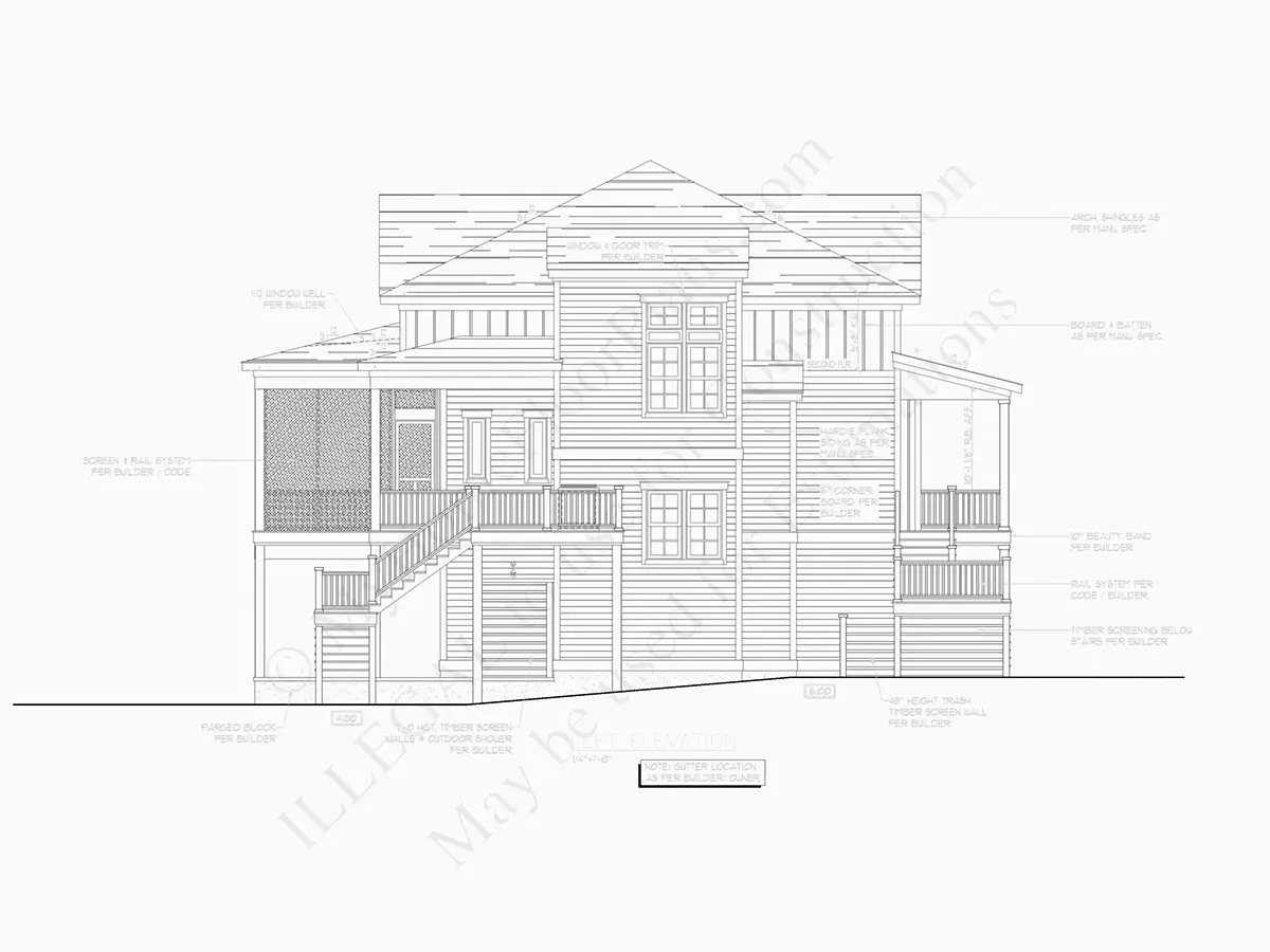 3-Story House Plan 2189 ft²: 3 Beds, 2 Baths, Open Floor Plan, 2-Car Garage